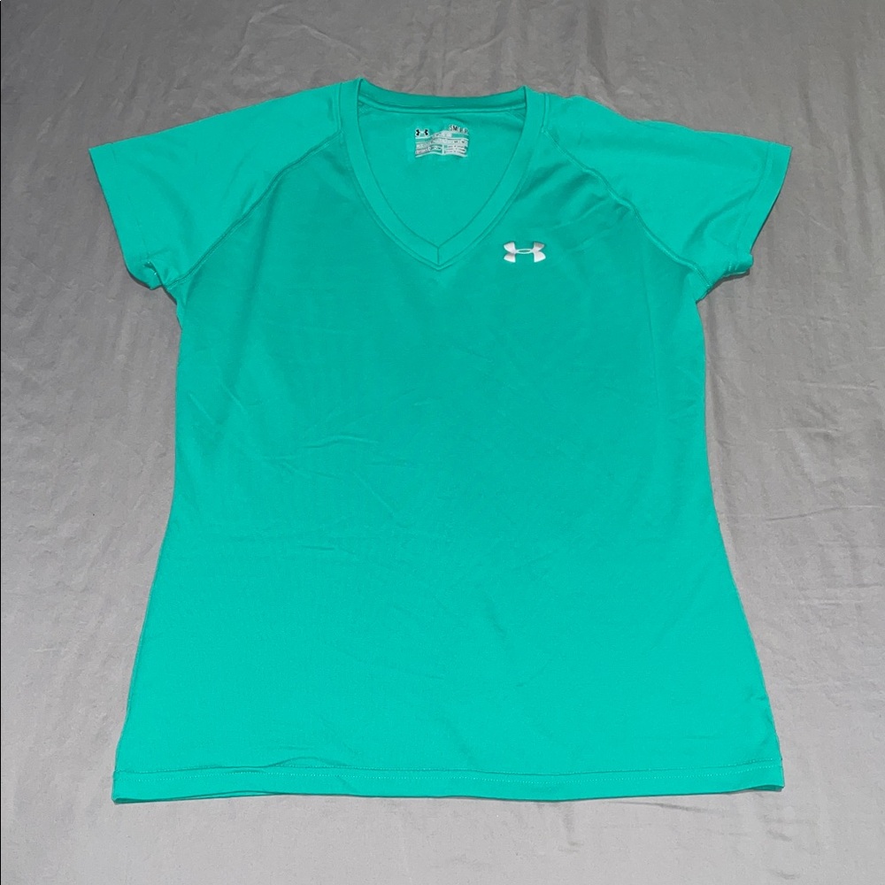 Under Armour Women's Teal V-Neck Short Sleeve Tee